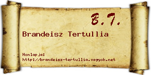 Brandeisz Tertullia névjegykártya